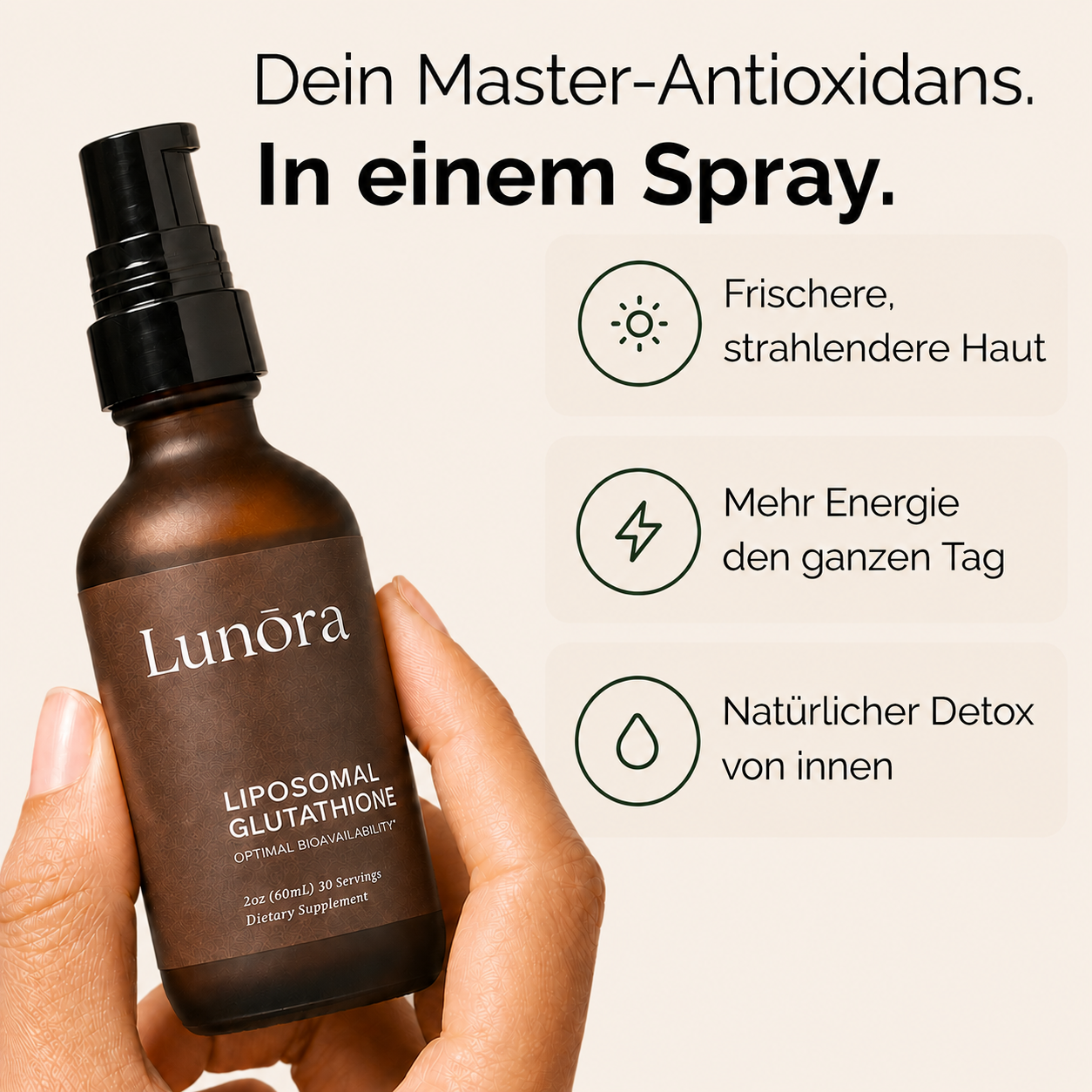 Lunōra Liposomales Glutathion-Spray