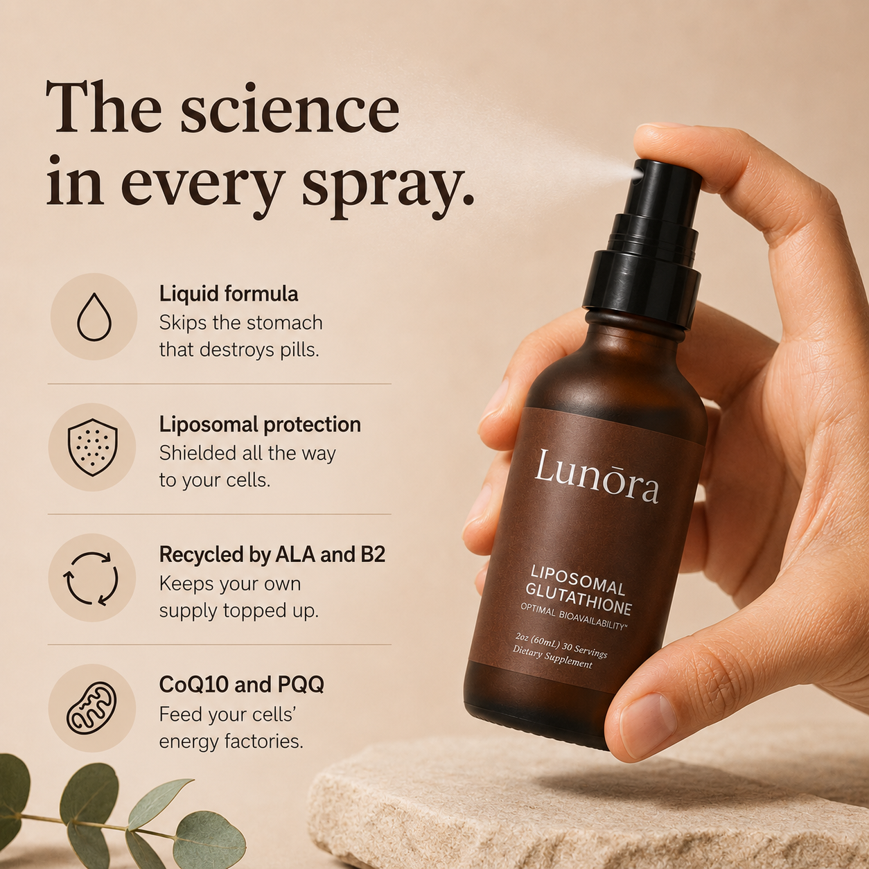 Lunōra Liposomales Glutathion-Spray