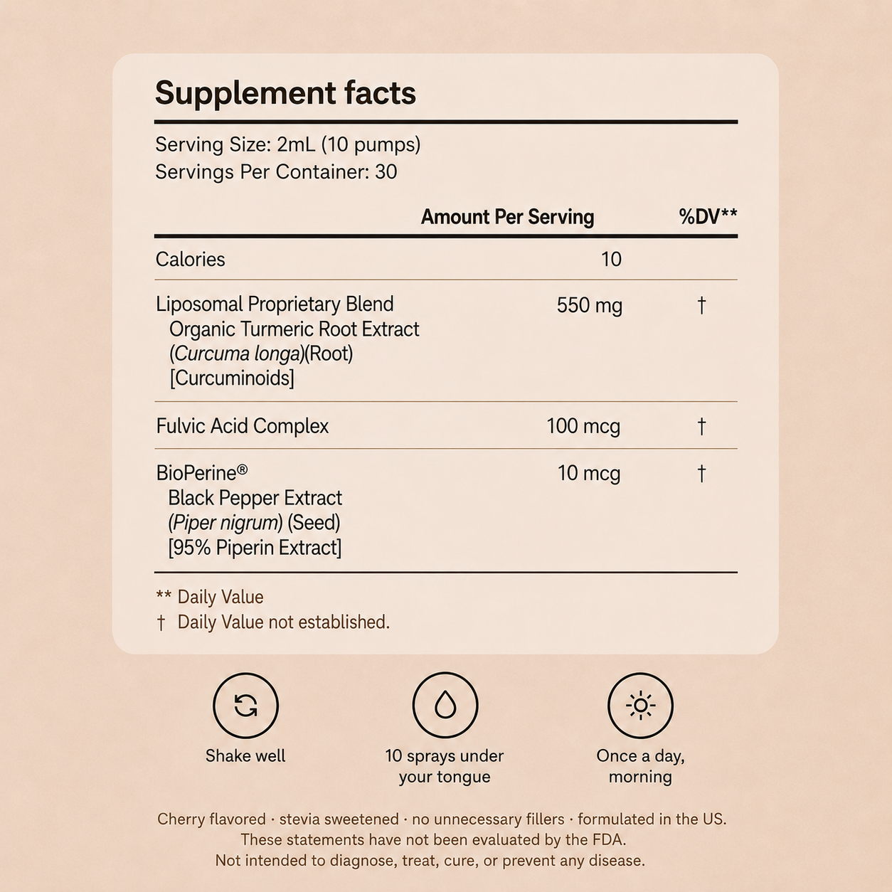 Lunōra Liposomales Curcumin Spray